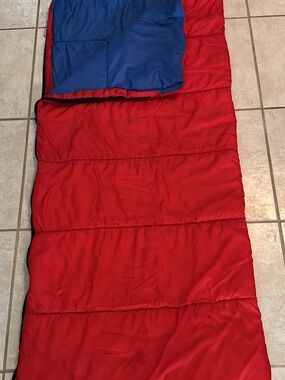 Pair of Great Land Red Youth Sleeping Bags 29"x60" w/ Straps